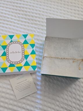 Stella & Dot Delicate Gold And Silver Bracelet with Adjustable Chain